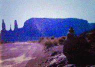 石を積み足してナヴァホの村涼し